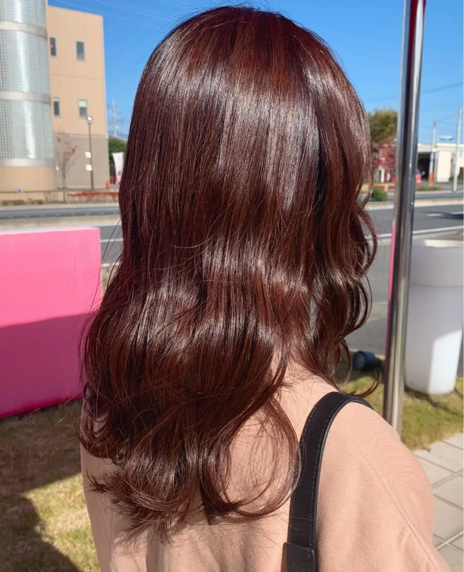 ロング カラー 上村 菜月のヘアスタイル