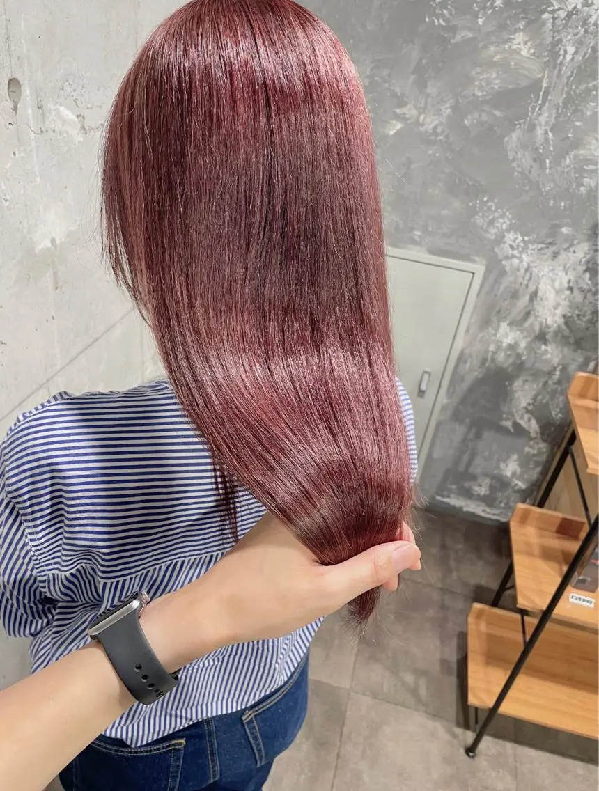 ミディアム カラー ヘアカラー トリートメント ヘッドスパ ヘアセット ベージュカラー💖 やすひろのヘアスタイル