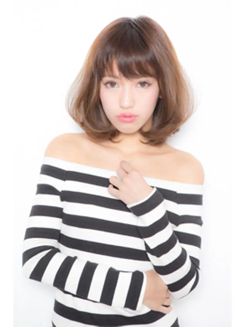 ミディアム カラー パーマ ✨Alushe 心斎橋店✨のヘアスタイル