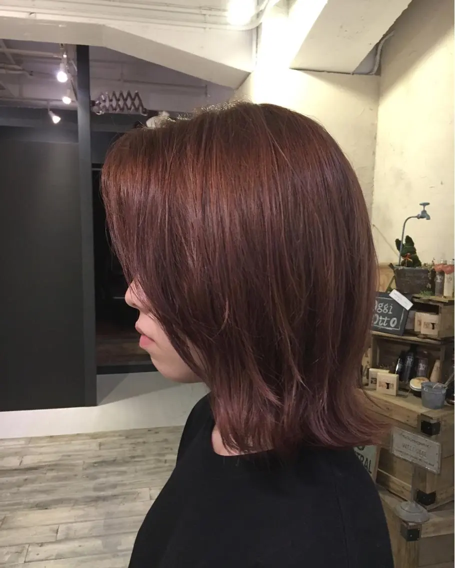 ミディアム カラー LoRE hair 四条河原町　西尾友里のヘアスタイル