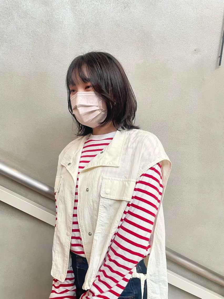 ミディアム 佐藤 永夏のヘアスタイル