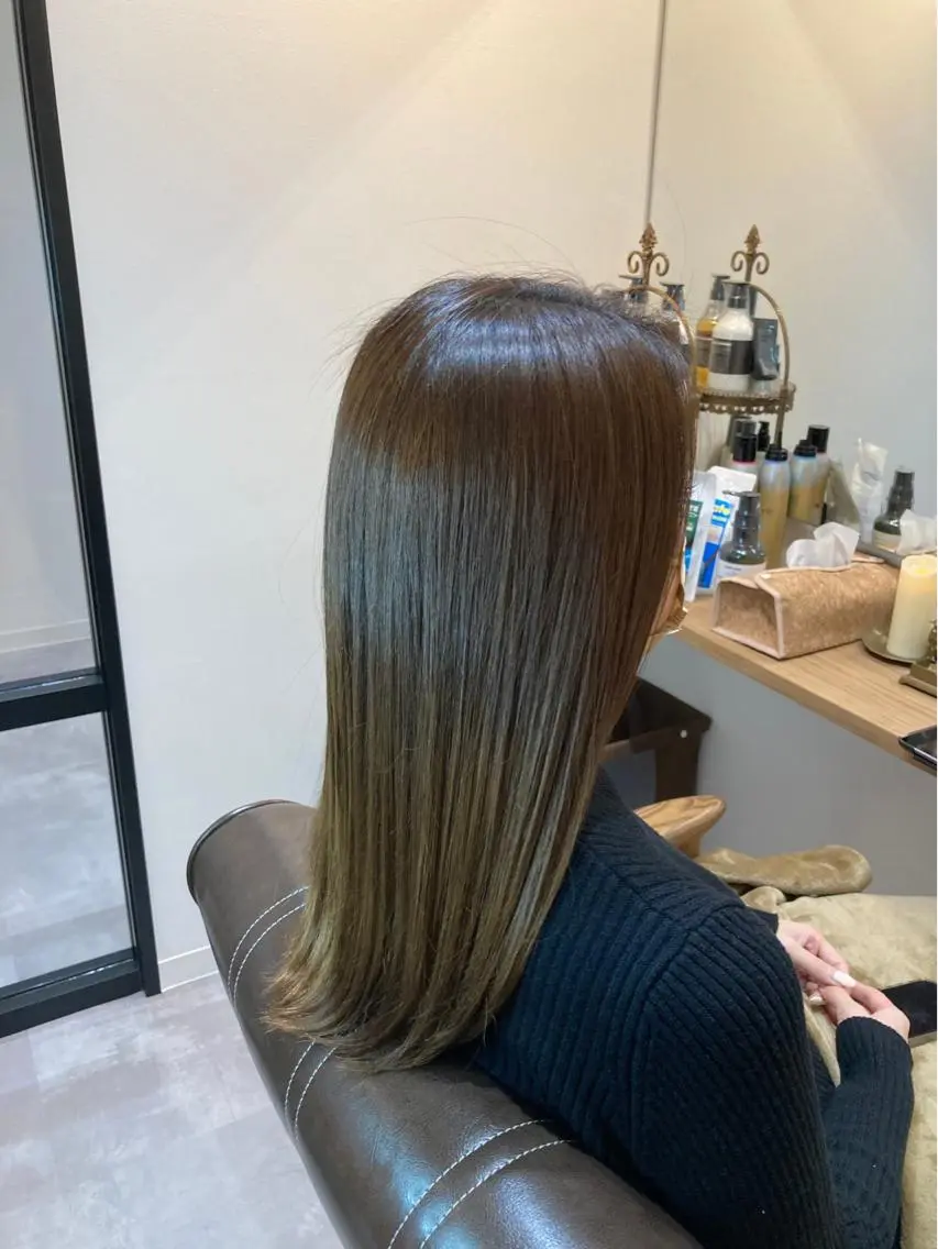 ロング 縮毛矯正 トリートメント 髪質改善 矯正マスターKENのヘアスタイル