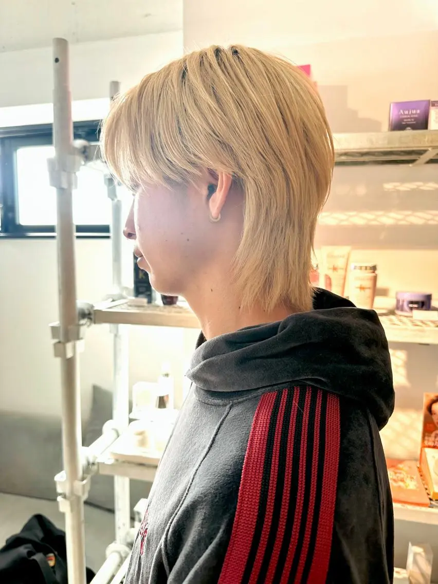 メンズ センターパート メンズウルフカット ウルフカット 骨格補正施術/メンズ 専門美容師/YUYAのヘアスタイル