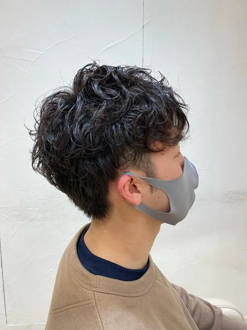 ショート メンズ カット パーマ メンズ特化型美容師 栗山勇人のヘアスタイル