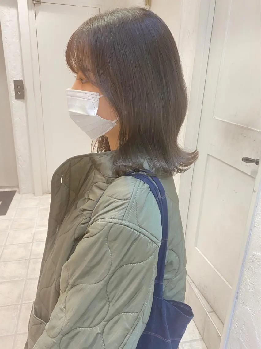 ミディアム カラー ベージュカラー 透明感カラー オリーブベージュ 🌟アレンジが似合う カラー🌟Rumiのヘアスタイル