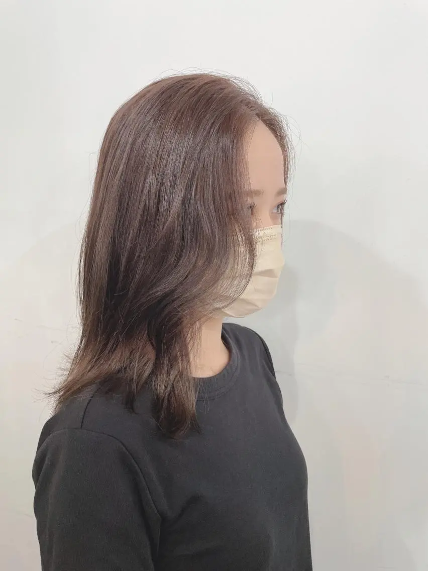 セミロング カラー ヘアアレンジ amphihair 高橋祐也のヘアスタイル