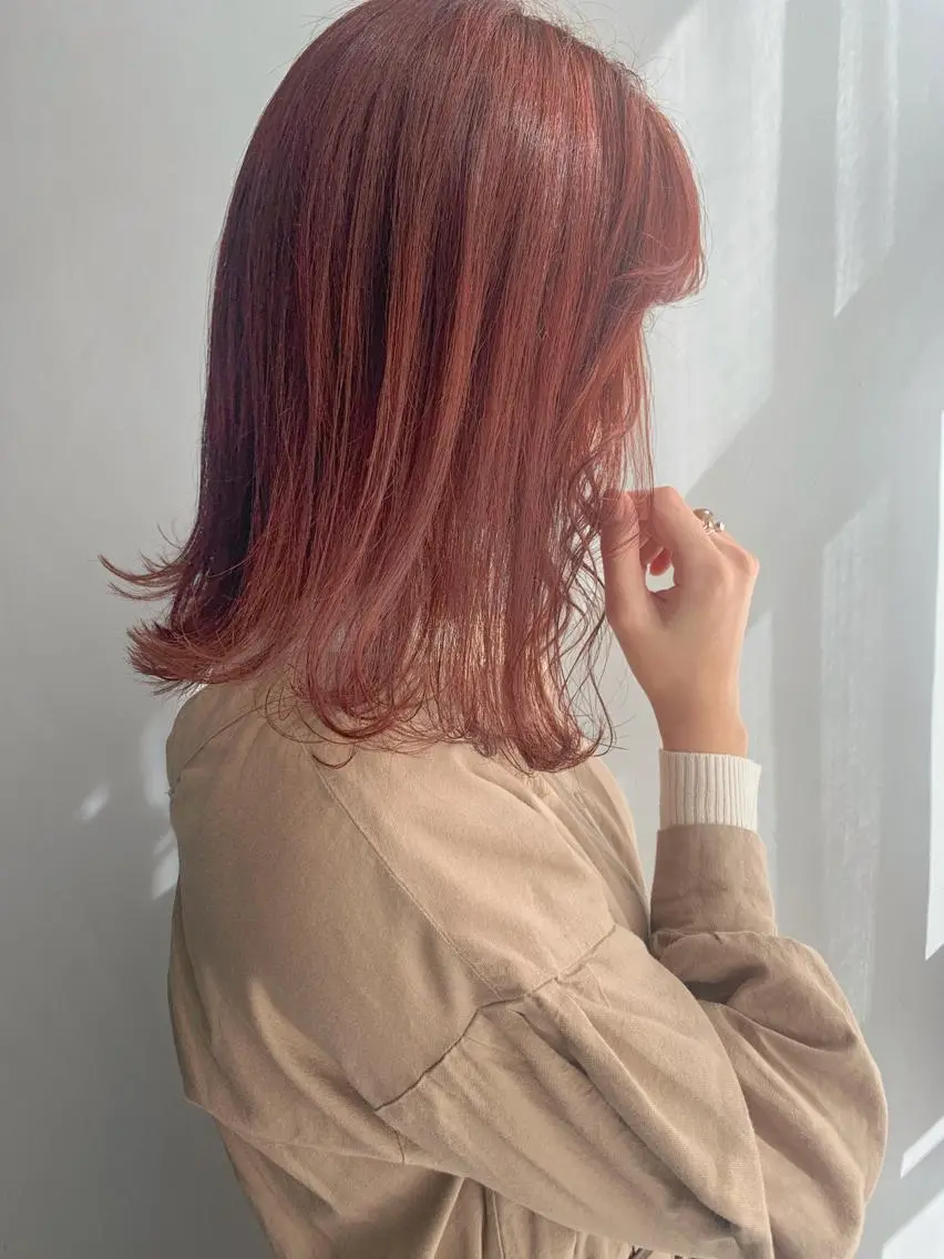 ミディアム カラー オレンジ ヘアカラー トリートメント 是非可愛くさせて ください🩷sakiのヘアスタイル