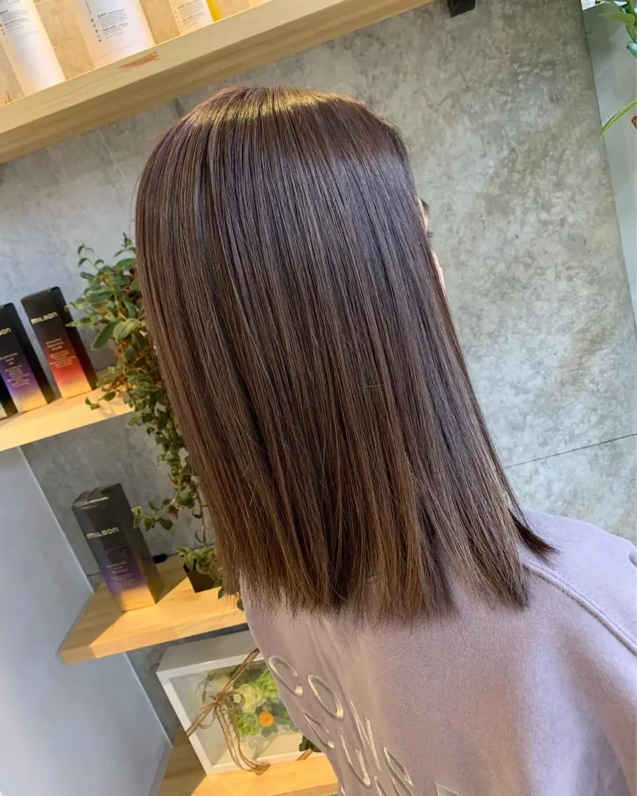 ミディアム カラー ヘアカラー トリートメント 天野 開のヘアスタイル