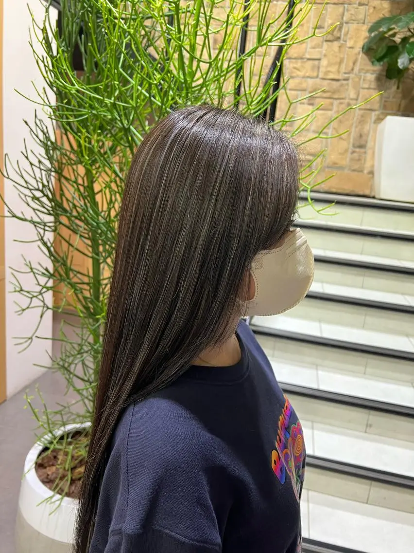 ロング ハイライト 韓国🩶Y2Kネイル 💫くれはのネイルデザイン