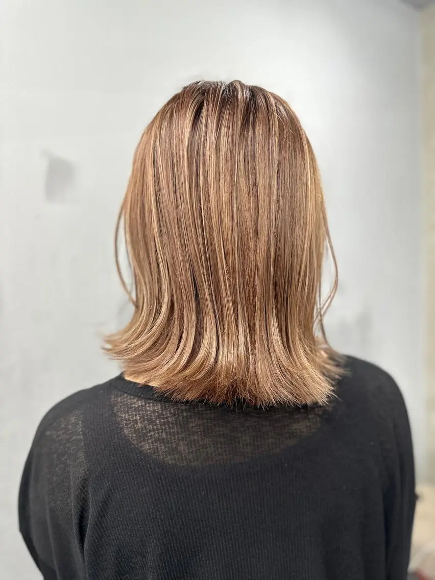 セミロング パーマ ヘアカラー トリートメント opus 店長大和 レイヤー/赤み消しのヘアスタイル