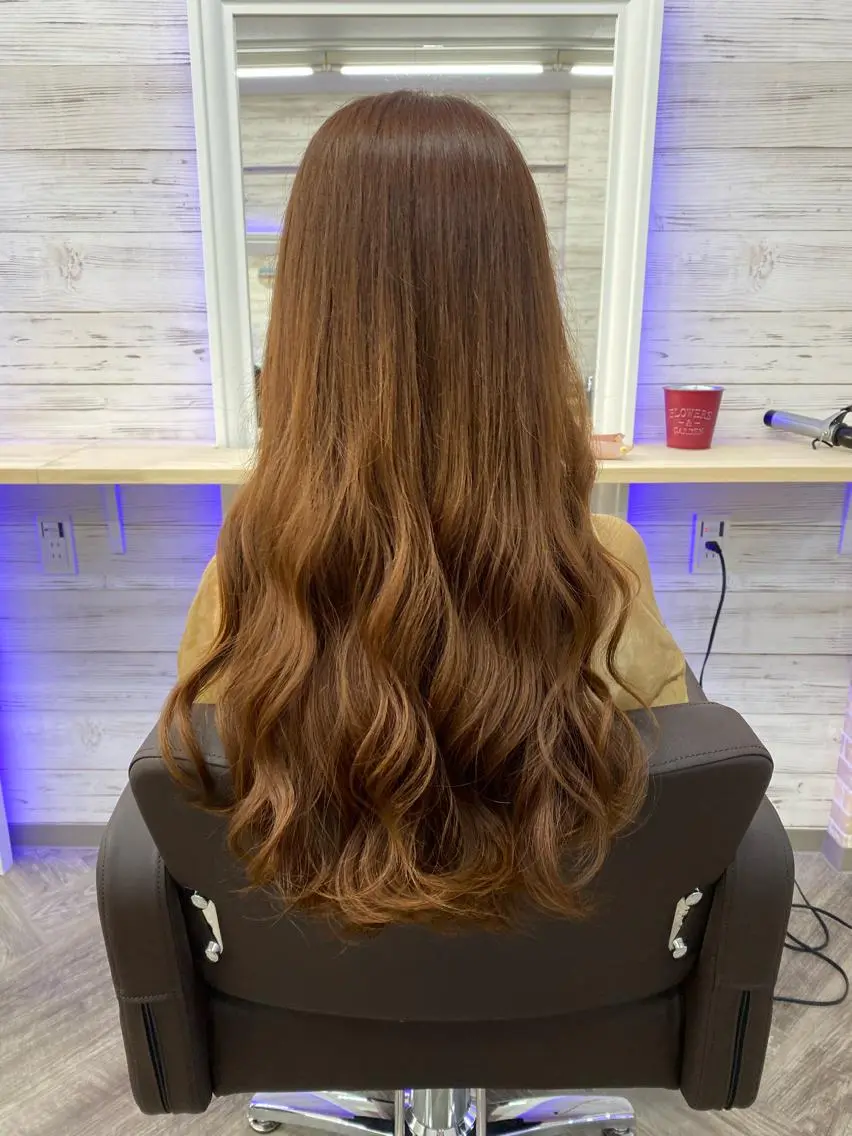 セミロング カラー ヘアアレンジ ショートボブ 編み込みエクステ シールエクステ セミロングパーマ バレイヤージュ FAAM Tsuneのヘアスタイル