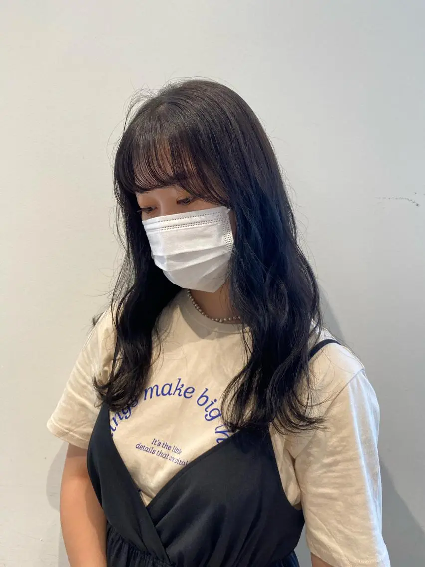 セミロング カラー ヘアカラー 透明感カラー🫧 nanohaのヘアスタイル