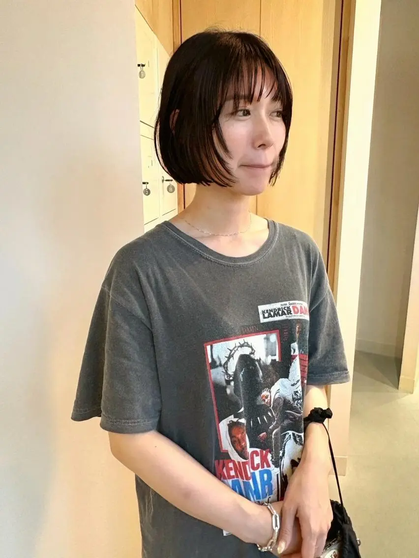 カラー ブリーチ ダブルカラー ボブ 髪質改善 平尾✨透明感カラー ✨イノセントヘアのヘアスタイル