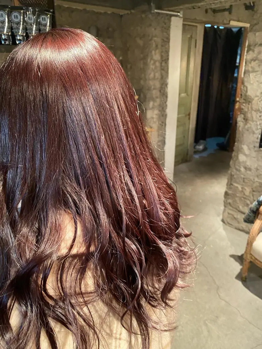 セミロング カラー お任せヘア☘️☘️ 及川渚のヘアスタイル