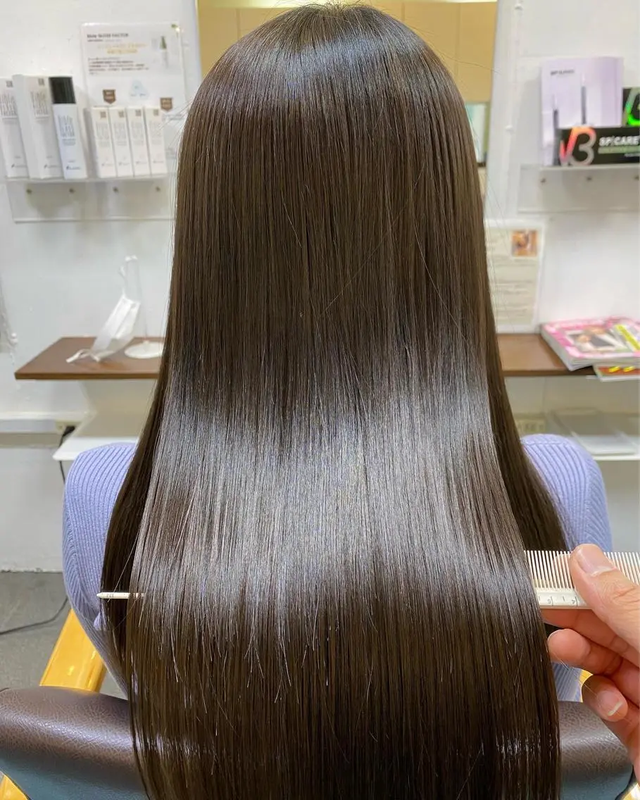 ロング 髪質改善 カット トリートメント 【髪質改善】に特化 オリーブオイルクラブのヘアスタイル