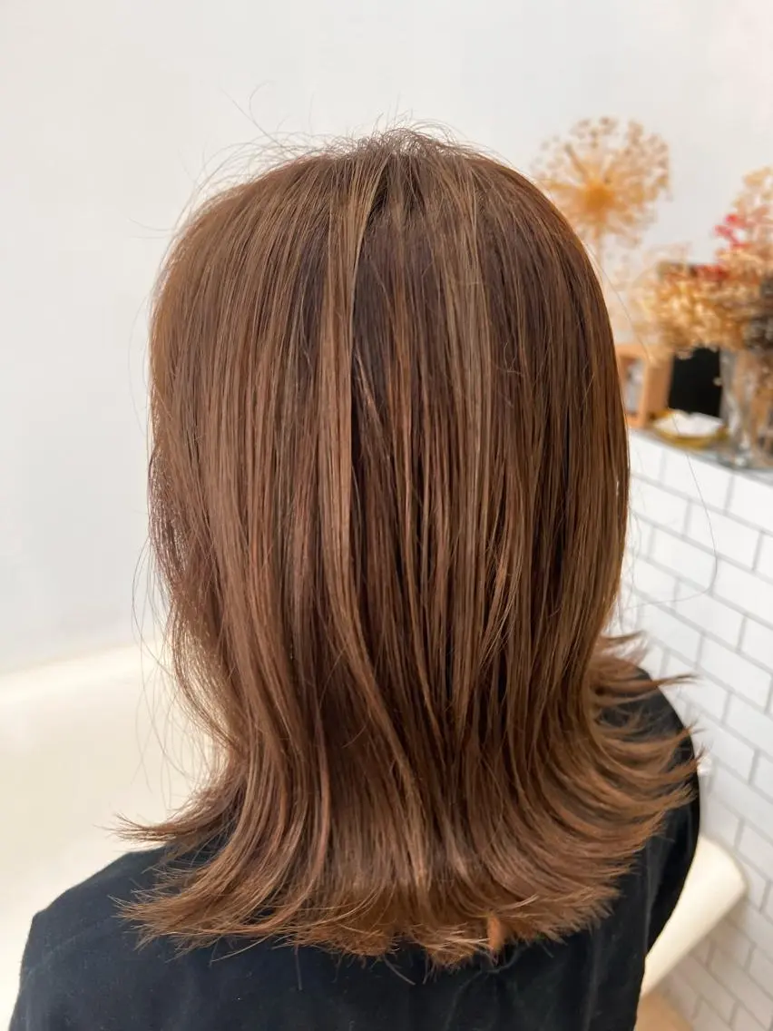 ミディアム カラー パーマ ヘアアレンジ メンズ キッズ ネイル マツエク・マツパ アイブロウ ヘアカラー 堀井 凌平のヘアスタイル