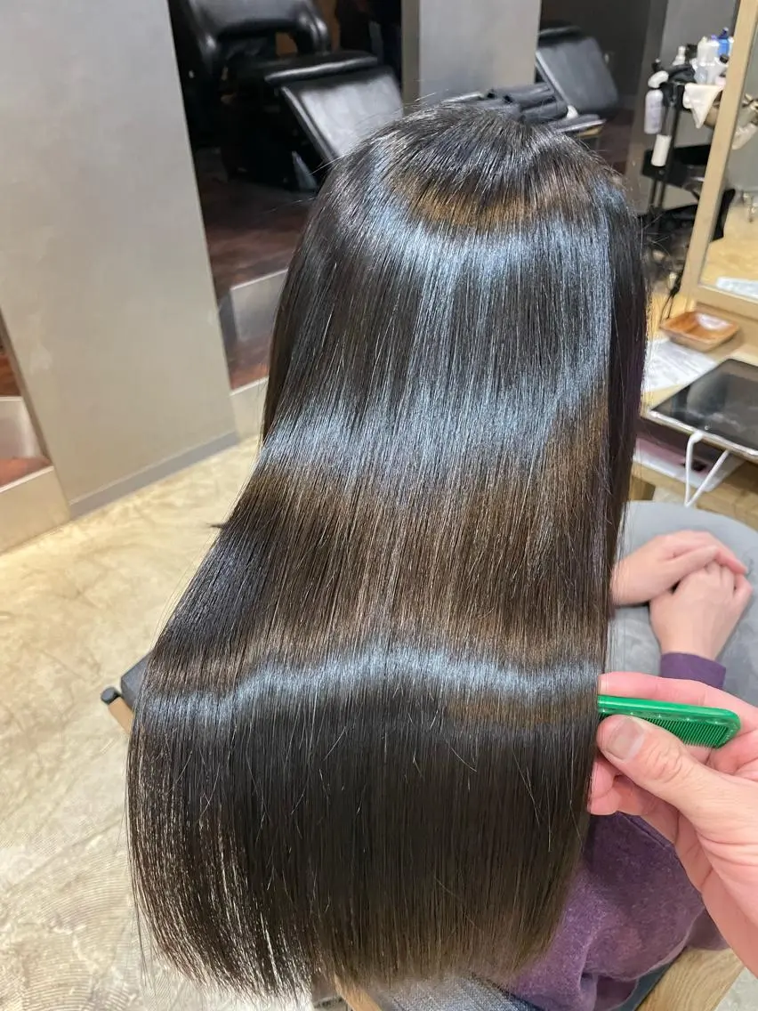 ロング 髪質改善 縮毛矯正 トリートメント 【お悩み解決のプロ】 ハヤシタクミのヘアスタイル