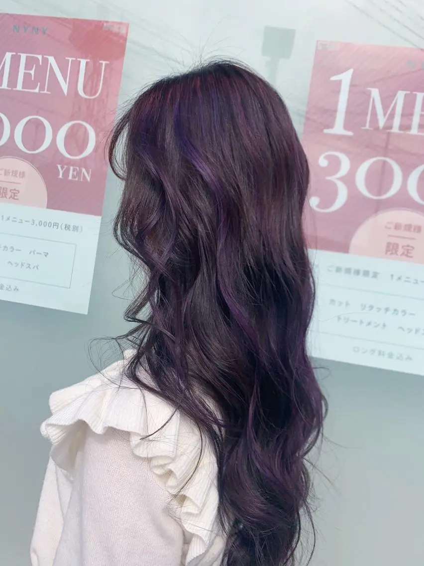 ロング カラー ヘアカラー トリートメント 福森 みずきのヘアスタイル