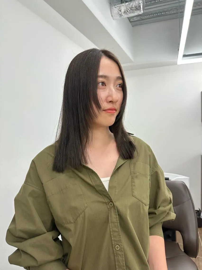 ミディアム カラー キッズ カット ヘアカラー トリートメント オトナヘア🌸 harukaのヘアスタイル