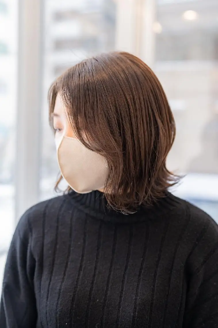 ミディアム カラー カット ヘアカラー トリートメント Lazo/ 原弥和子のヘアスタイル