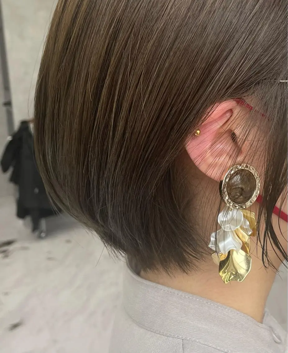 ショート ショートボブ ボブ くびれヘア ショートヘア 中溝 トシミのヘアスタイル