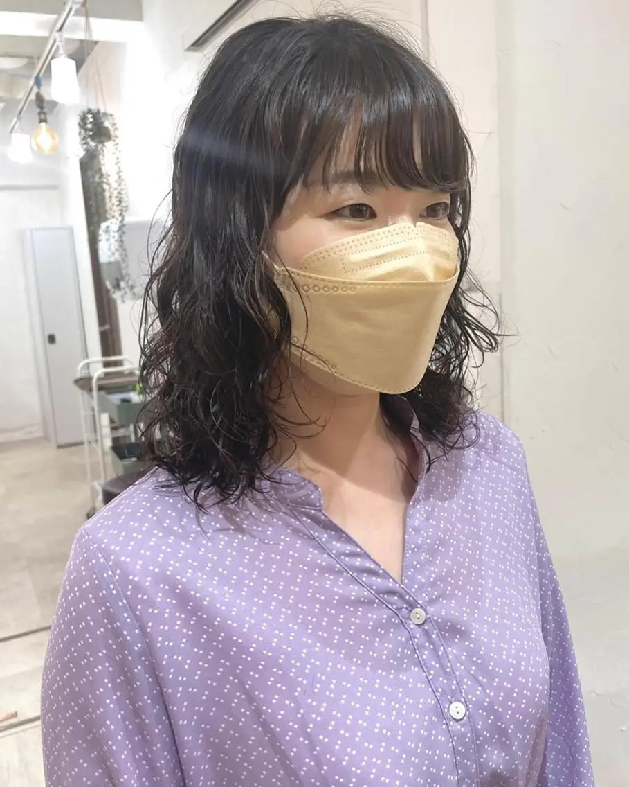 ショート カラー パーマ 切りっぱなしボブ 前下がりボブ ショートボブ 黒髪 インナーカラー 髪質改善 縮毛矯正/ レイヤー/銀座/本木のヘアスタイル