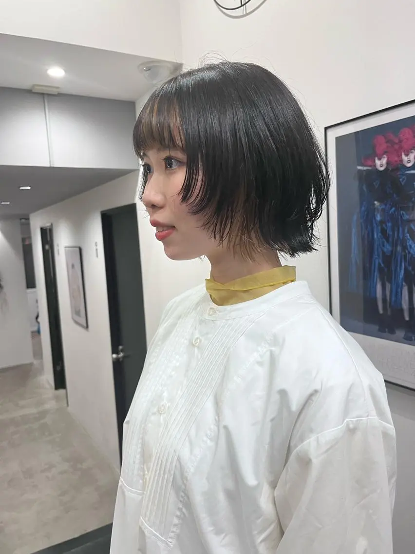ミディアム カラー インナーカラー 似合わせパーマ/ 山本銀次郎のヘアスタイル