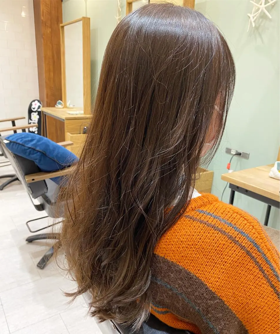 セミロング ヘアカラー 韓国トレンドヘア しゅーやのヘアスタイル