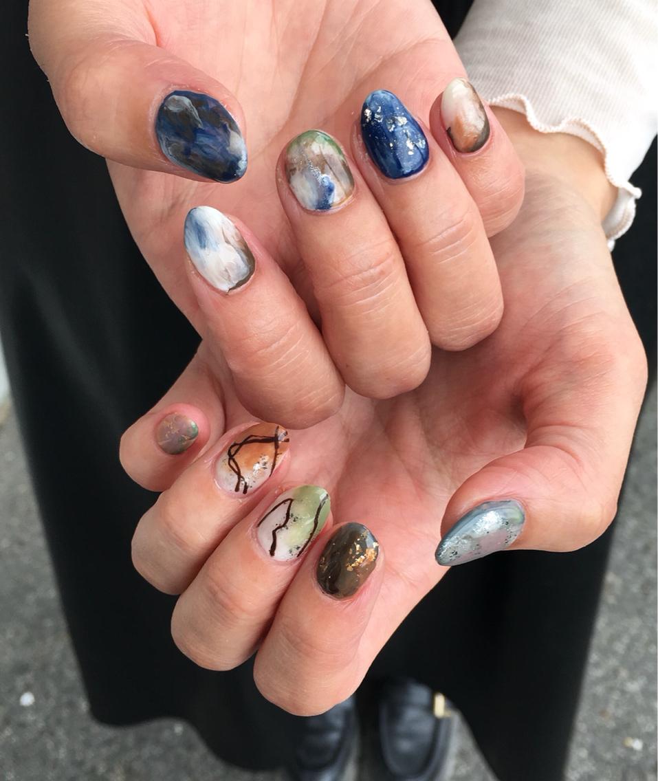 ネイル ニュアンスネイル ハンドネイル 推しネイル | 　aycnailのネイルデザイン