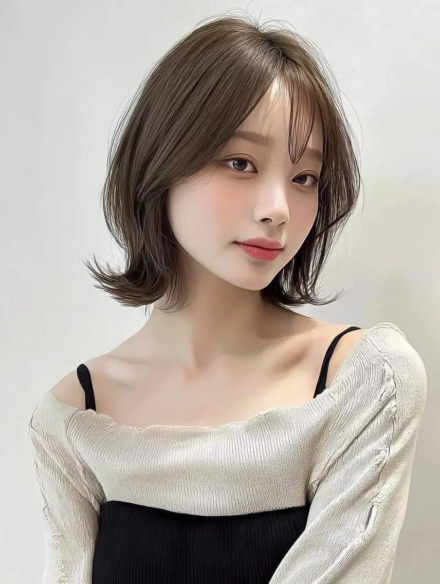 ショート ヘアアレンジ 髪質改善 韓国風ヘア レイヤーカット 似合わせカット シースルーバング カット ヘアカラー Ayumu /京都/西院のヘアスタイル
