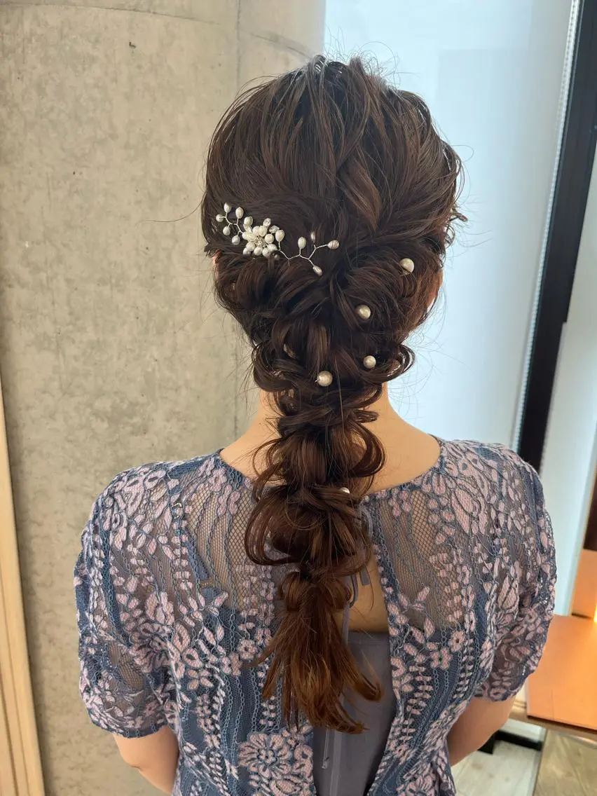 ロング ヘアアレンジ ヘアセット サソウ ユリエ🥥のヘアスタイル