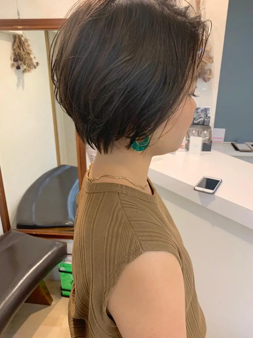 ショート カラー ショートヘア クニモトハルナ ボブ/柔らかカラーのヘアスタイル