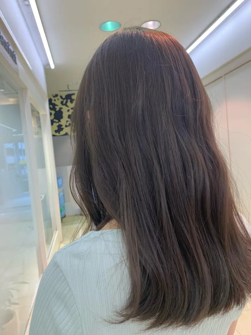 セミロング カラー 似合わせカラー/艶 髪質改善/ヨシザキのヘアスタイル