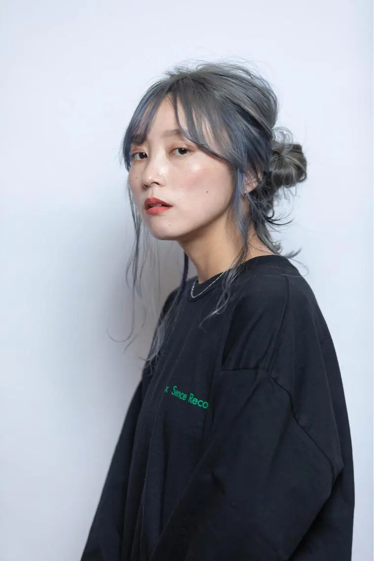 ロング ヘアアレンジ アッシュ 🥛洒落髪小顔cut なら龍崎🥛のヘアスタイル