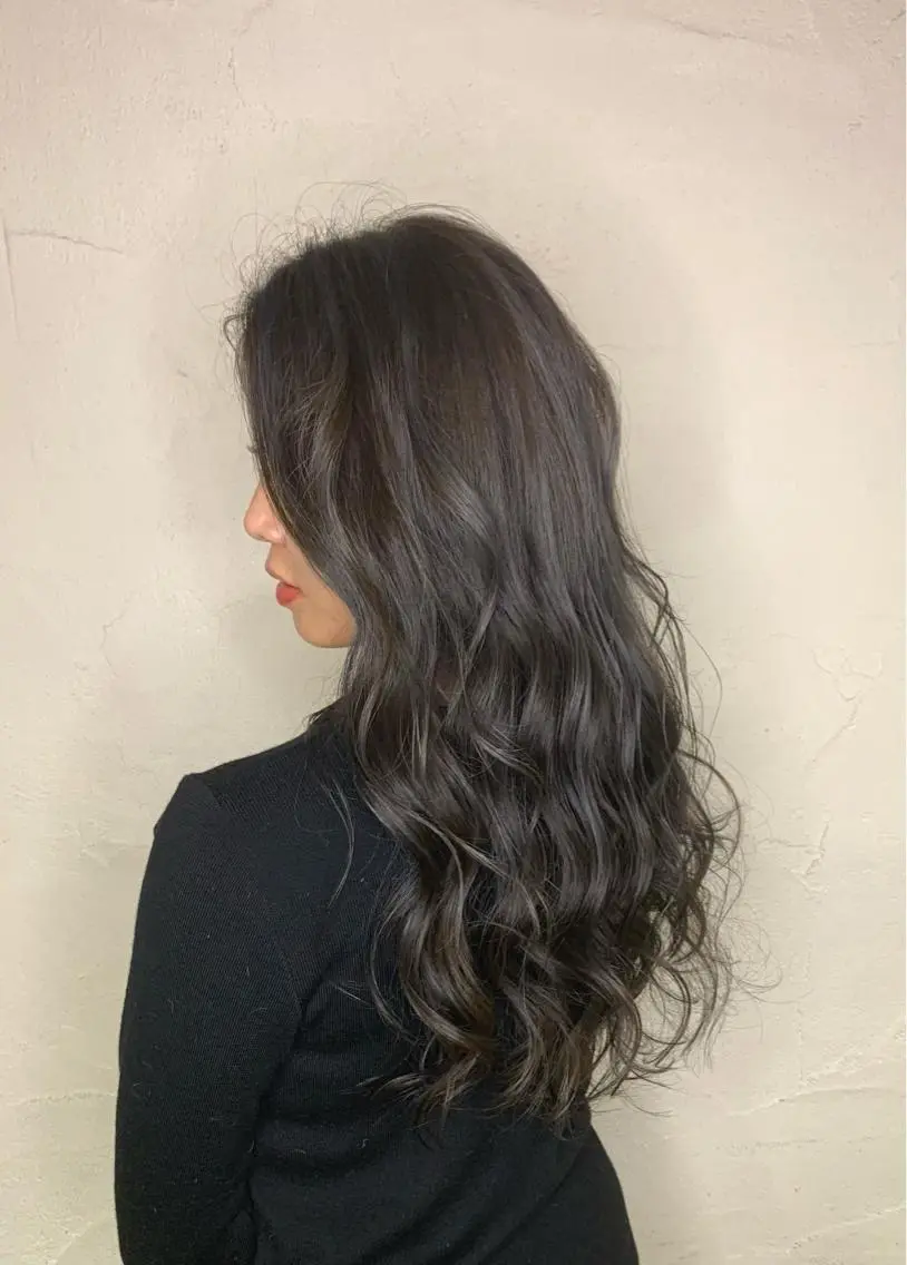 ロング カラー 深沢 秀のヘアスタイル