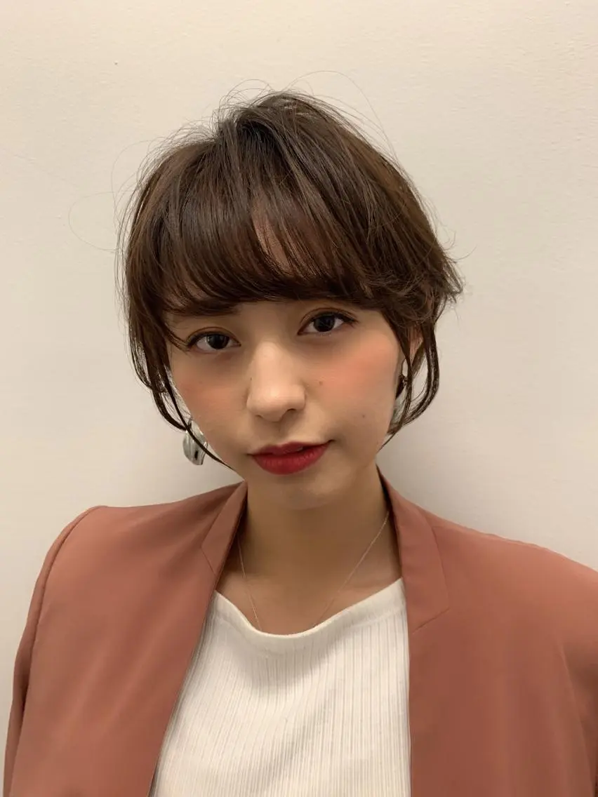 ショート カット ヘアカラー トリートメント 縮毛/ショート/ ボブ/レイヤー/小原のヘアスタイル