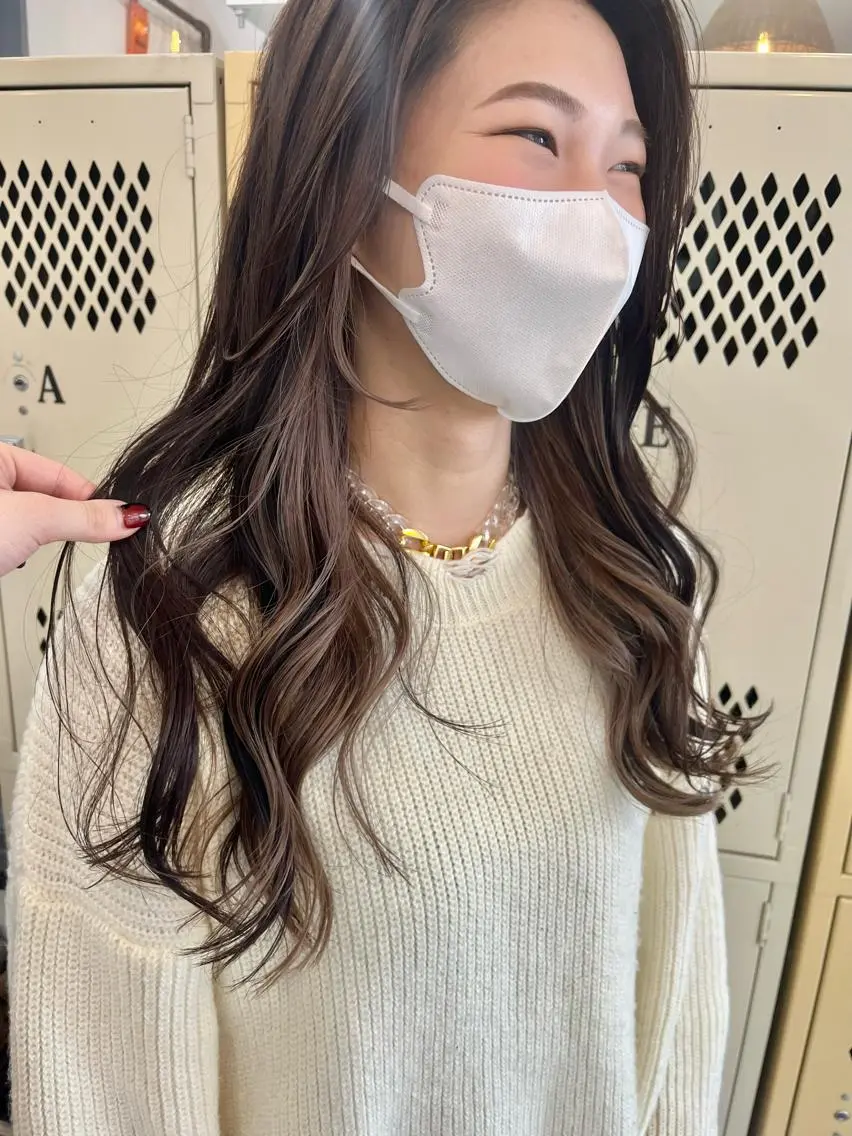 ロング カラー カット ヘアカラー トリートメント 🌼sunc HINAMI🌼のヘアスタイル