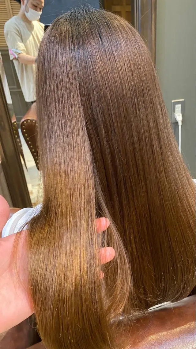 ロング 縮毛矯正 比嘉 翼のヘアスタイル