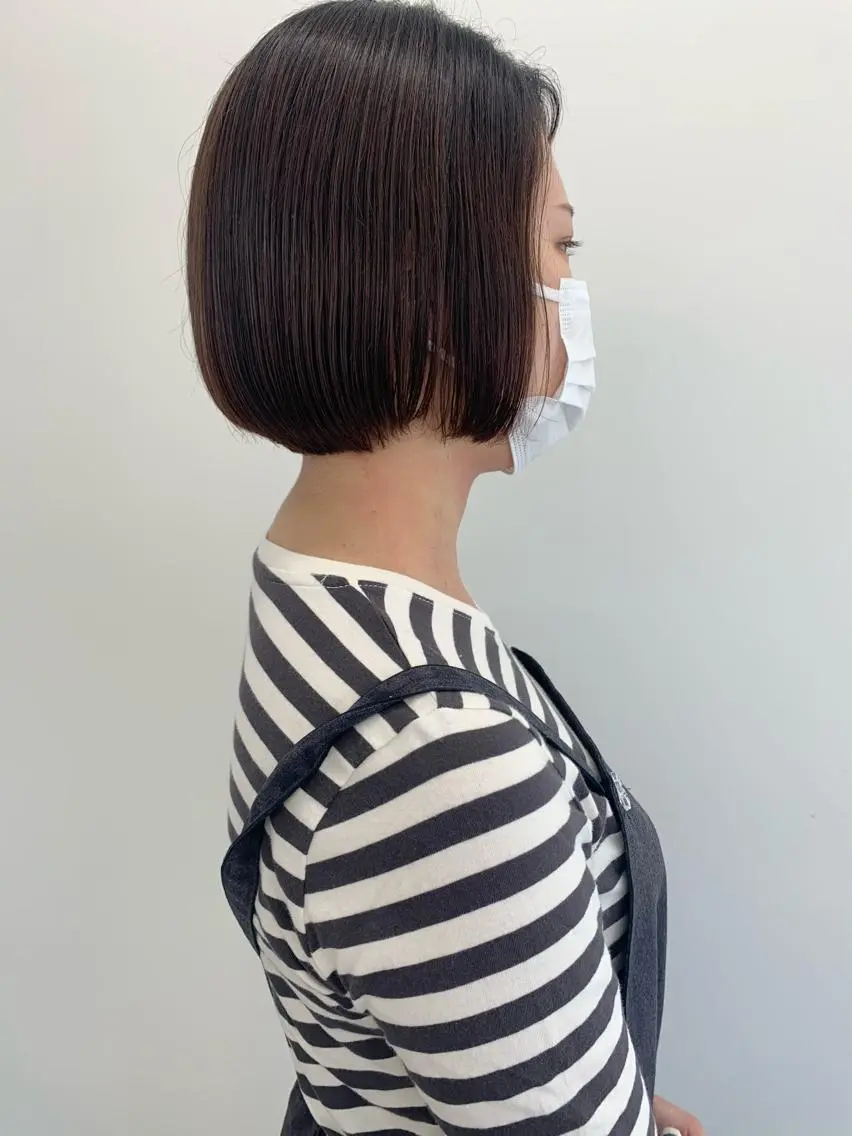 ショート ボブ クニモトハルナ ボブ/柔らかカラーのヘアスタイル