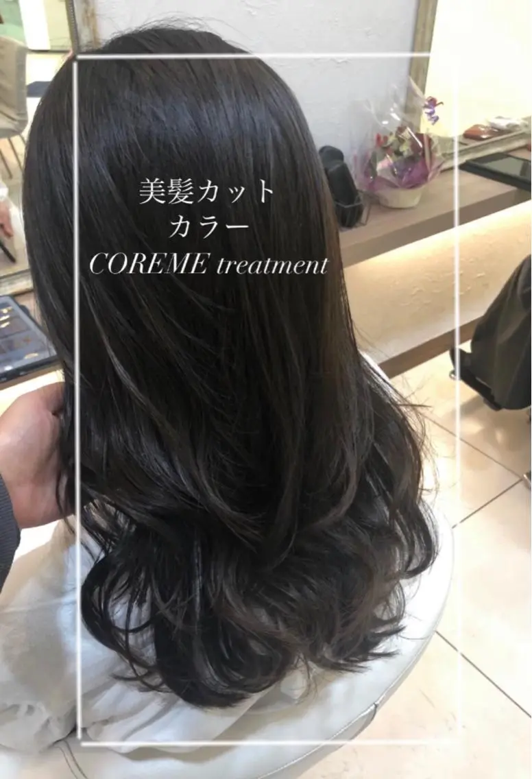 セミロング カラー 縮毛矯正/髪質改善/ 艶髪ササキナツミのヘアスタイル