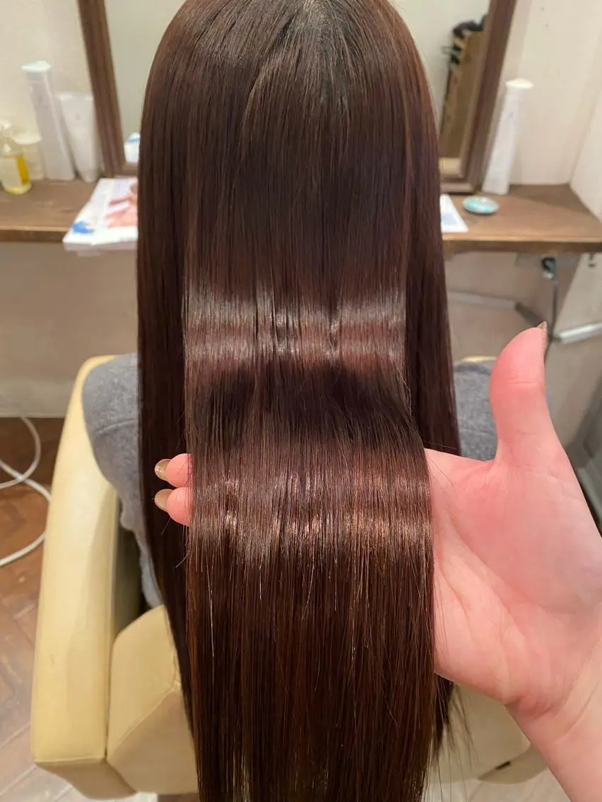 ロング カラー ヘアカラー トリートメント いまじゅく あおいのヘアスタイル