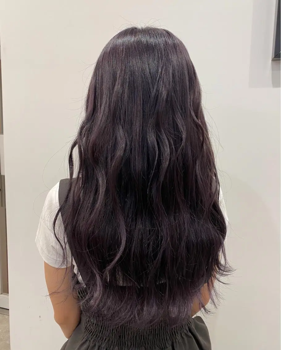 ロング カラー ブリーチ パープルカラー カット ヘアカラー トリートメント mari 🦋のヘアスタイル