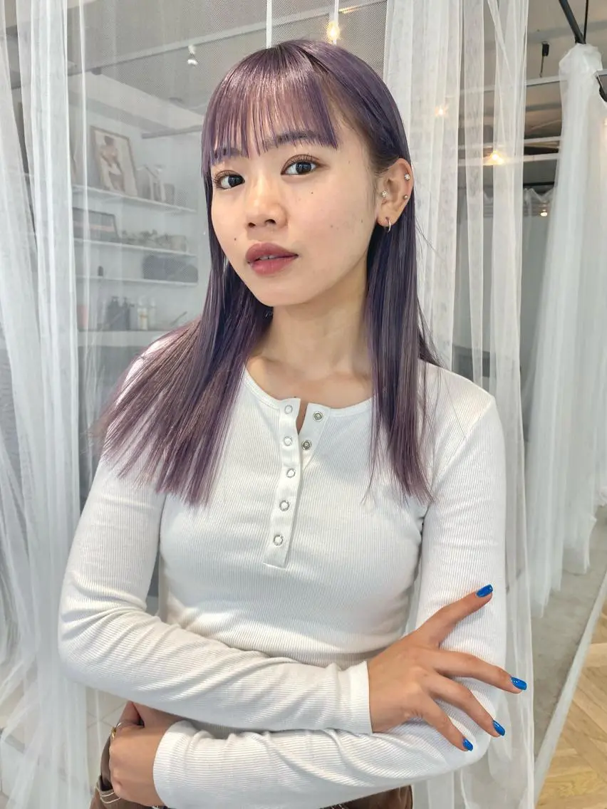 ロング サトウ ナナのヘアスタイル