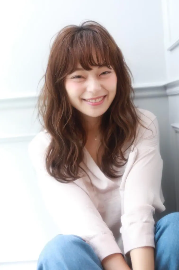 ミディアム カラー パーマ 山下 直人のヘアスタイル