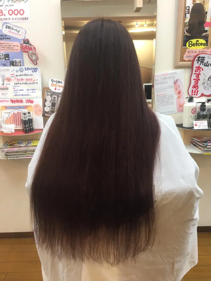 ロング 縮毛矯正モデル募集中 美容室HATSUのヘアスタイル