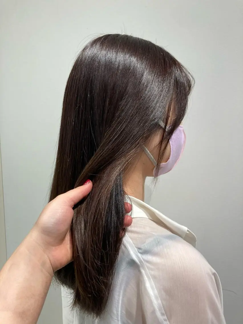 カラー ブラウンカラー カット ヘアカラー トリートメント 透明感カラー 板橋 島村美咲のヘアスタイル