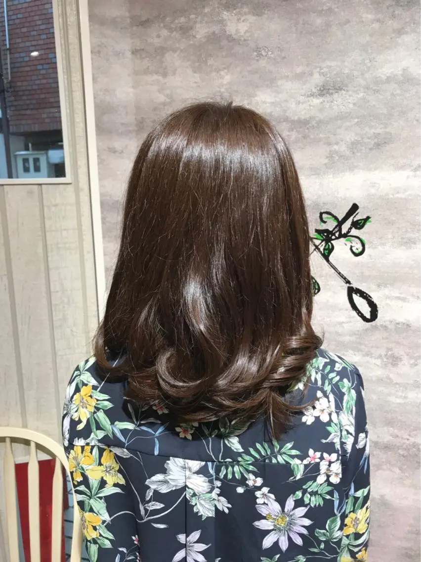 セミロング カラー ベージュカラー Blanco Color&Careのヘアスタイル