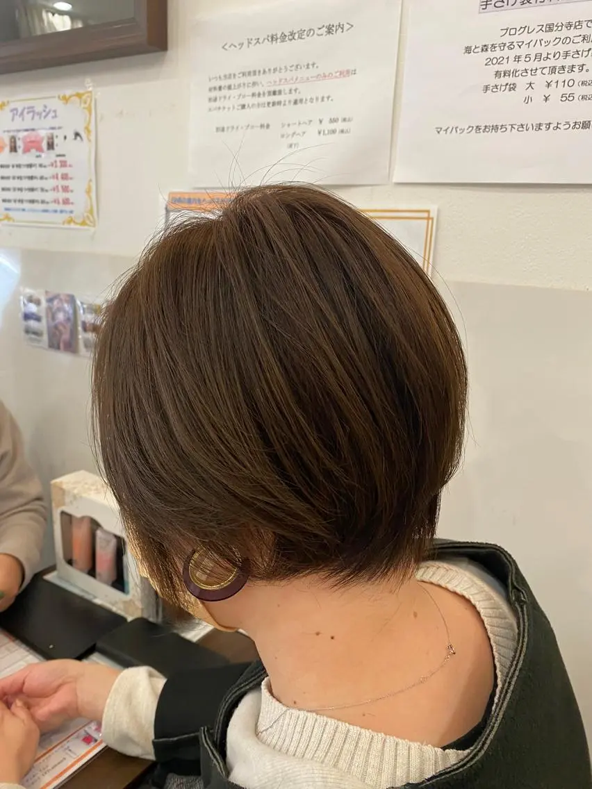 ショート カラー 《大人気髪質改善》 プログレス国分寺店のヘアスタイル