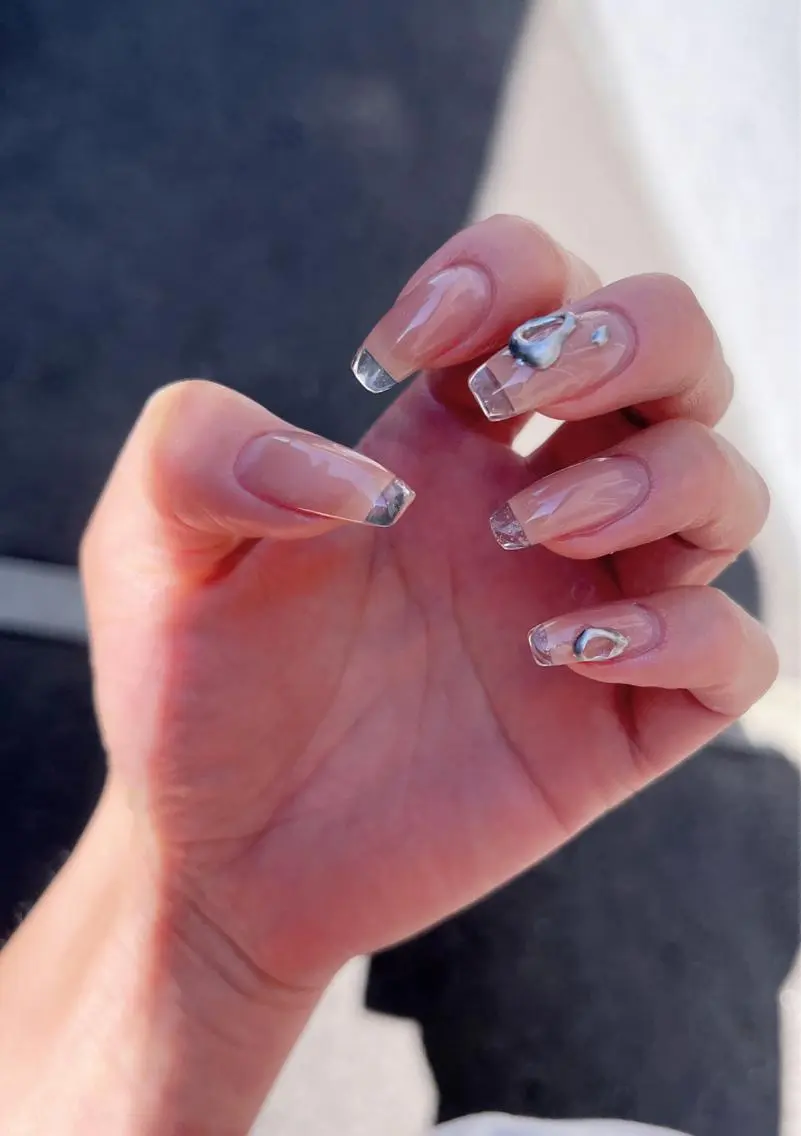 ネイル クリアネイル フレンチネイル nailworks mのネイルデザイン
