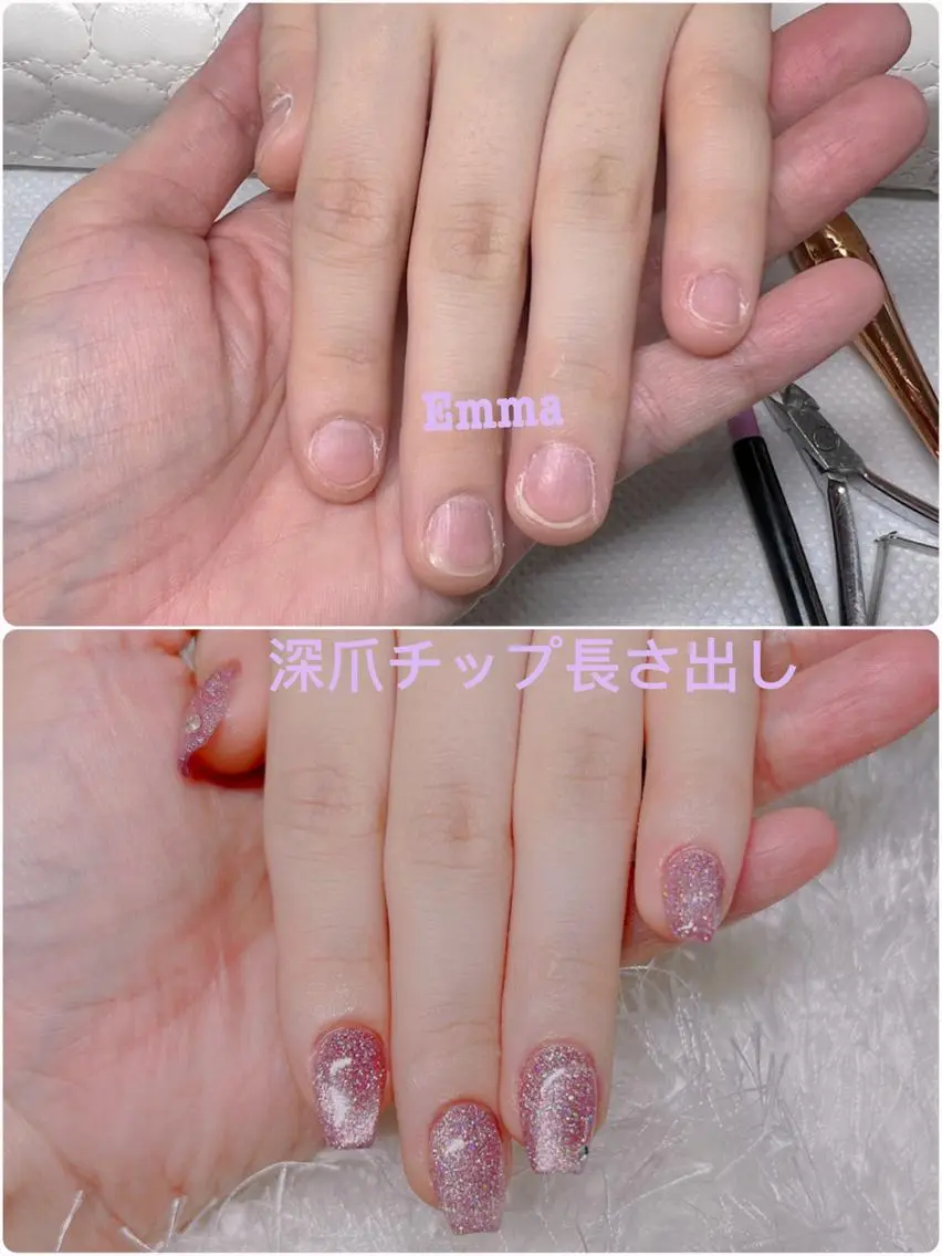 ネイル 長さ出し ネイルチップ ハンドネイル ISA_ BELLAのネイルデザイン